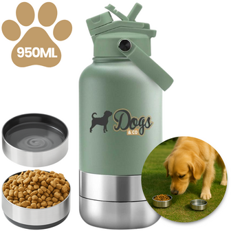 Dogs&Co® Geïsoleerde Draagbare Drinkfles Groen