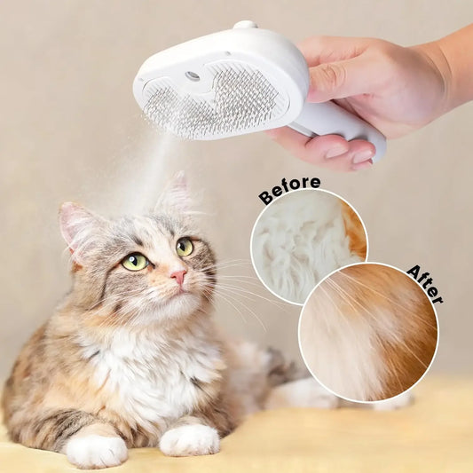 SteamBrush – Professionele Stoom Borstel voor Honden & Katten