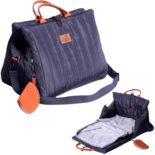 Dogs&Co® Luxe Hondentas Antraciet voor honden tot 8KG