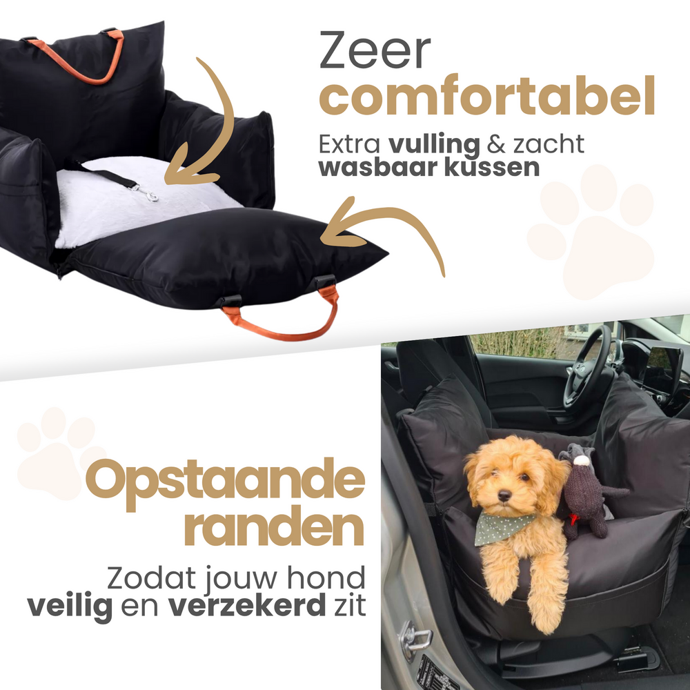 Dogs&Co® Luxe Honden autostoel Royal+ Brown Check Waterproof Limited Edition