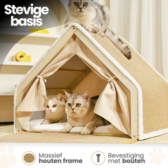 Cats&Co® Katten Krabtent XL - 64x50x49.5CM