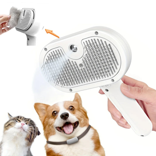 SteamBrush – Professionele Stoom Borstel voor Honden & Katten