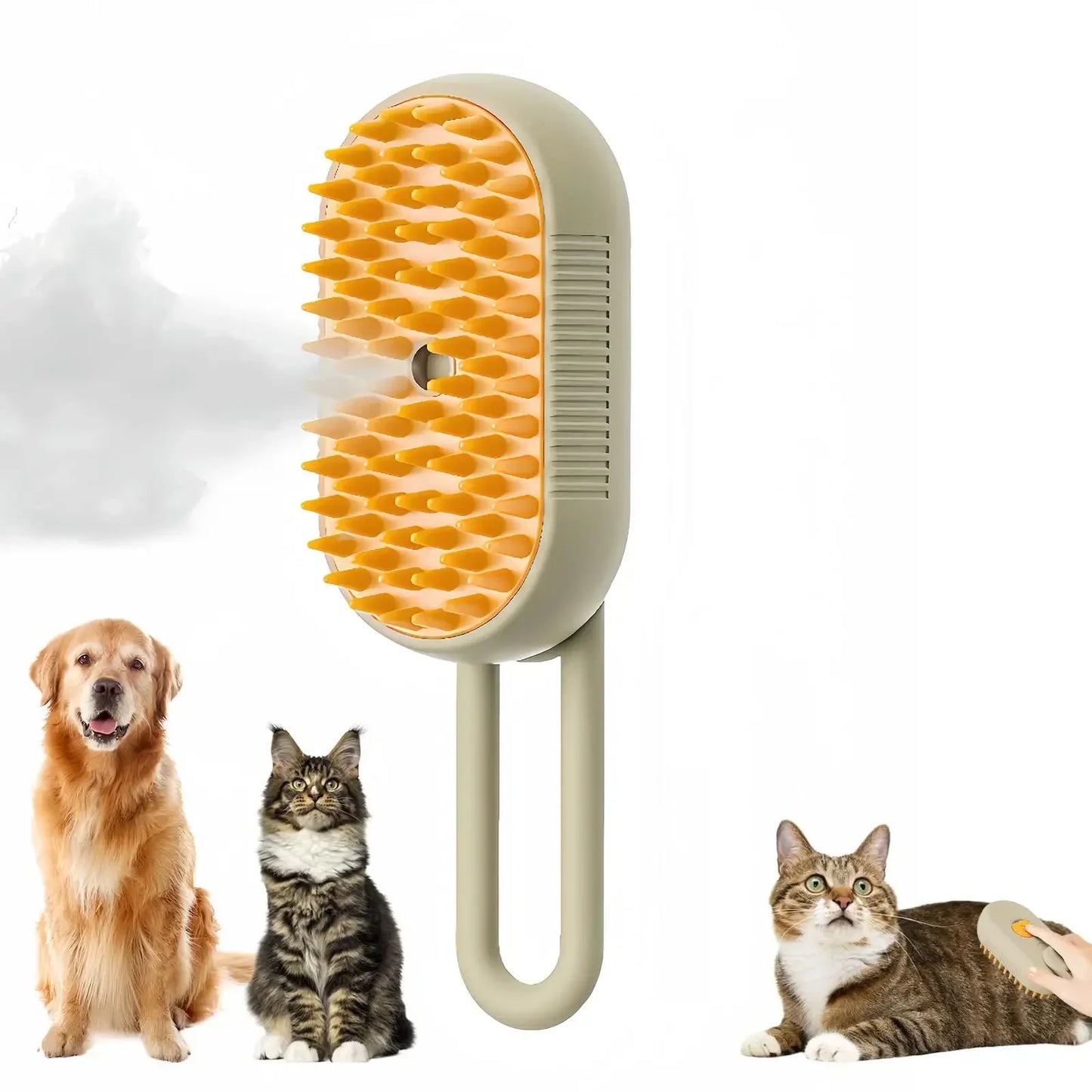 SteamBrush – Professionele Stoom Borstel voor Honden & Katten