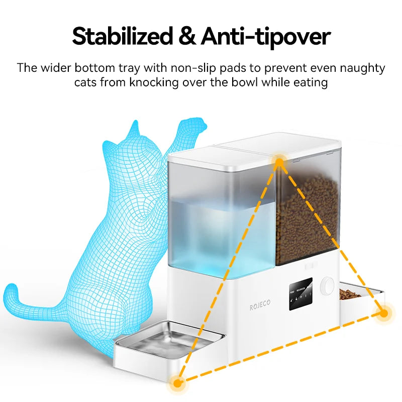Slimme Automatische Voerbak met App – Altijd Op Tijd Voeding voor Katten & Honden