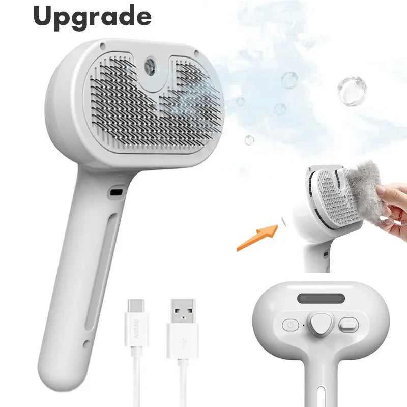 SteamBrush – Professionele Stoom Borstel voor Honden & Katten