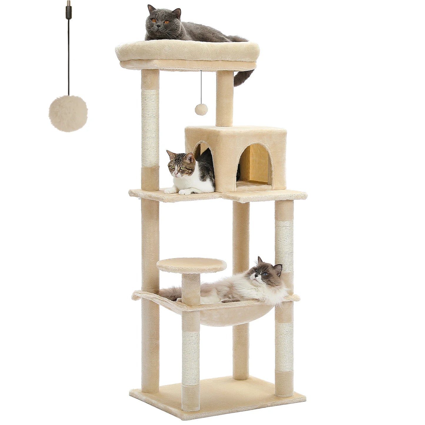 Luxe Katten Krabpaal – Klimboom met Meerdere Niveaus