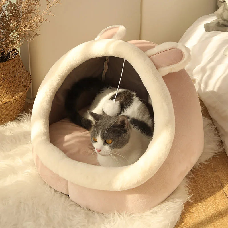 Warm Donut Kattenbed – Zacht en Comfortabel Slaapbed