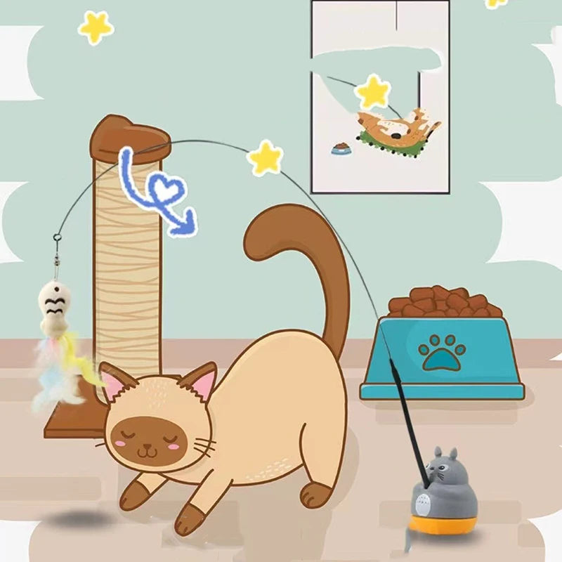 Interactieve Kattenhengel met Veer